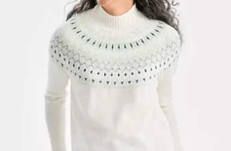 Style & Co Women’s Mock-Neck Fair Isle Sweater, Macy’s Exclusive