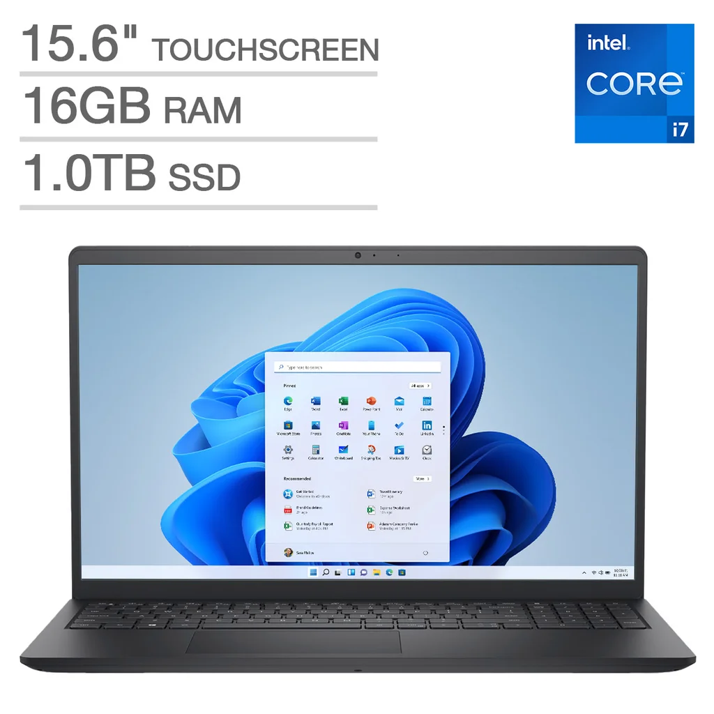 Dell 15.6″ Touchscreen Laptop – Intel Core i7-1355U – FHD (1920×1080) – 16GB RAM – 1TB SSD – Windows 11